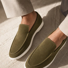 Bexley Hand-Burnished Leather Loafer - Olive - leather loafers - Hendlys - Image 4