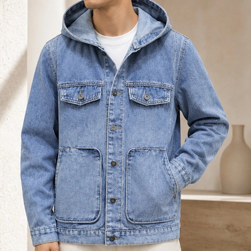 Oakes Denim Hooded Jacket - Light Blue - Product Type: Jackets - Hendlys - Image 4