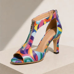 Odette T-Strap Heels - Retro - block heels - Hendlys - Image 4
