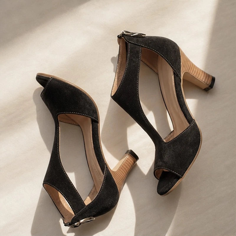 Odette T-Strap Heels - Black - t-strap heels - Hendlys - Image 3