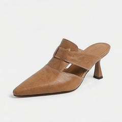 Myla Genuine Leather Pointed Toe Heels