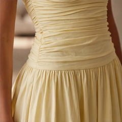 Grazania Strapless Dress - Yellow - floor length - Hendlys - Image 6