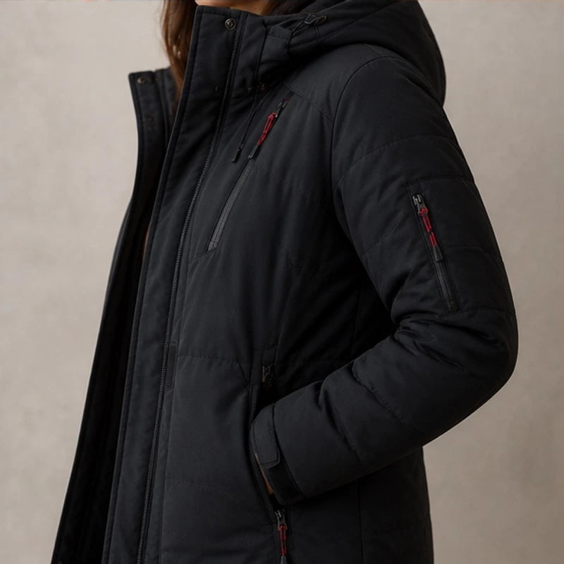 Oriane Hooded Utility Coat - Black - Catalog Group: Clothing - Hendlys - Image 2