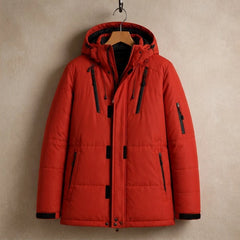 Oriane Hooded Utility Coat - Red - Department: Women - Hendlys - Image 3