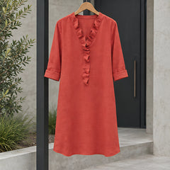 Oriane Women's Knee-Length Shift Dress - Red - bycabot - Hendlys - Image 3