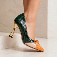 Orlaya Pointed Court Shoes - Cypress - female - Hendlys - Image 4