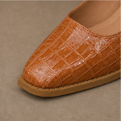 Orthinia Croc Heels - Rich Brown - ankle cuff heels - Hendlys - Image 5