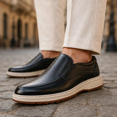 Oswald Leather Slip-On Shoes - Black - male - Hendlys - Image 3