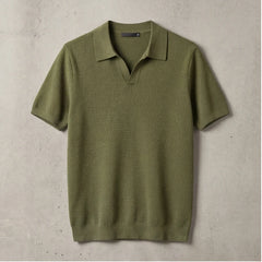 San Sebastian Knit Polo Shirt - Green - men's polo - Hendlys - Image 1