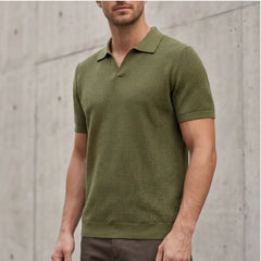 San Sebastian Knit Polo Shirt - Green - polo shirt - Hendlys - Image 5