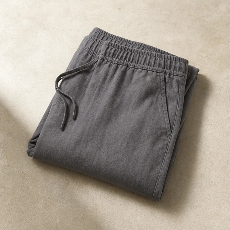 Pablo Lightweight Linen Trousers - Gray - linen trousers - Hendlys - Image 3