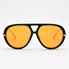 Pavia Retro Pilot Shades - Black orange - sunglasses - Hendlys - Image 2
