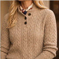 Portia Cashmere Sweater - Khaki - Catalog Group: Clothing - Hendlys - Image 2