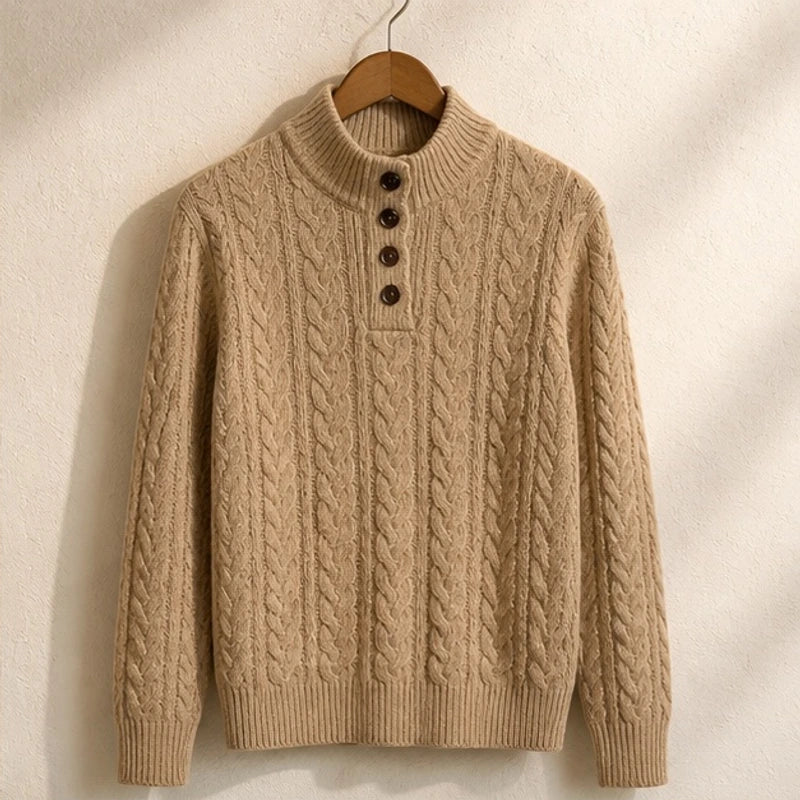 Portia Cashmere Sweater - Khaki - Department: Women - Hendlys - Image 3