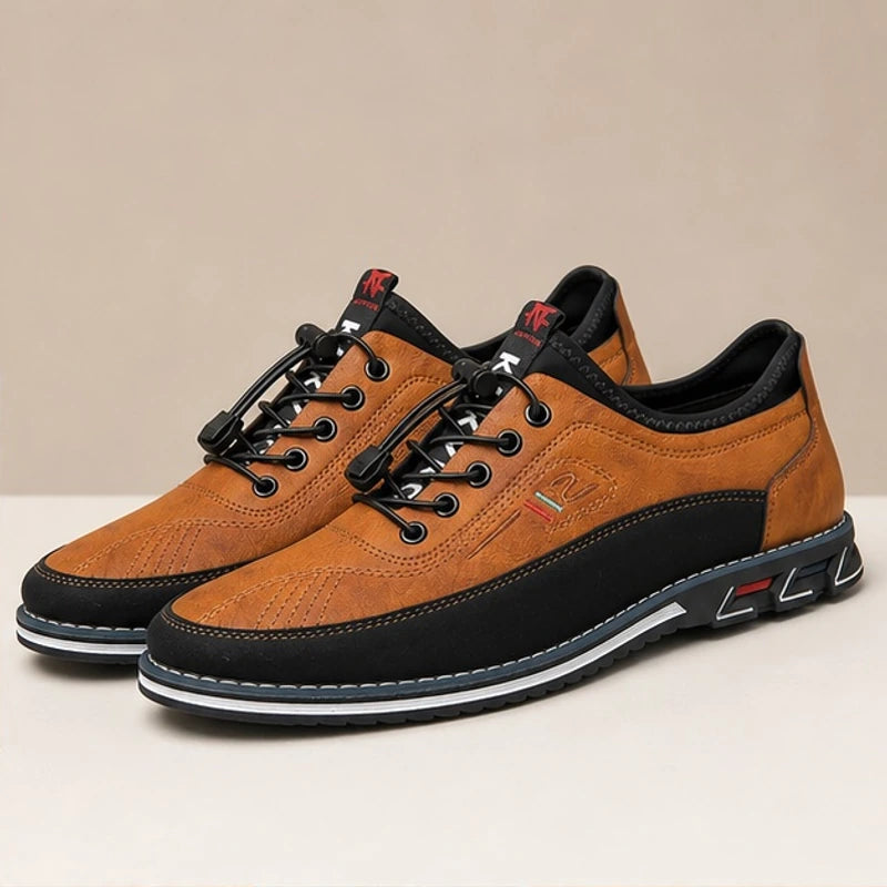 Portman Leather Sneakers - Brown - leather sneakers - Hendlys - Image 2