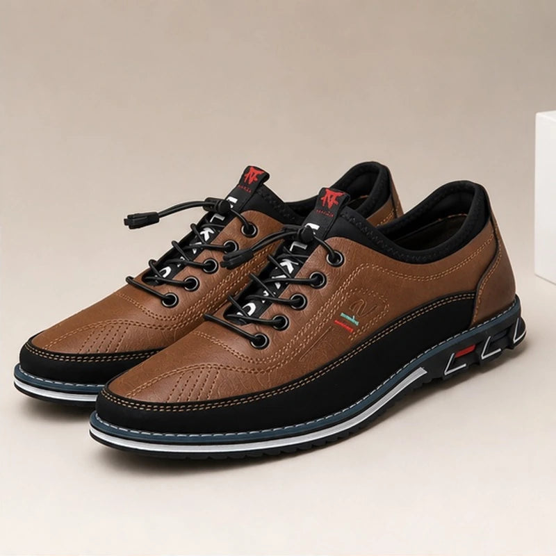 Portman Leather Sneakers - Dark Brown - leather sneakers - Hendlys - Image 2