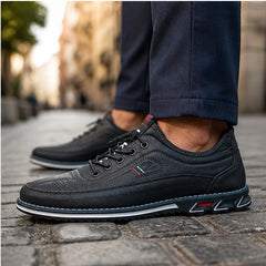 Portman Leather Sneakers - Black - premium leather - Hendlys - Image 3