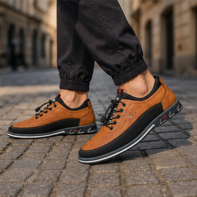 Portman Leather Sneakers - Brown - premium leather - Hendlys - Image 3