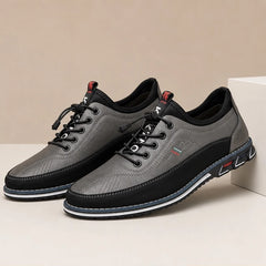Portman Leather Sneakers - Gray - leather sneakers - Hendlys - Image 2