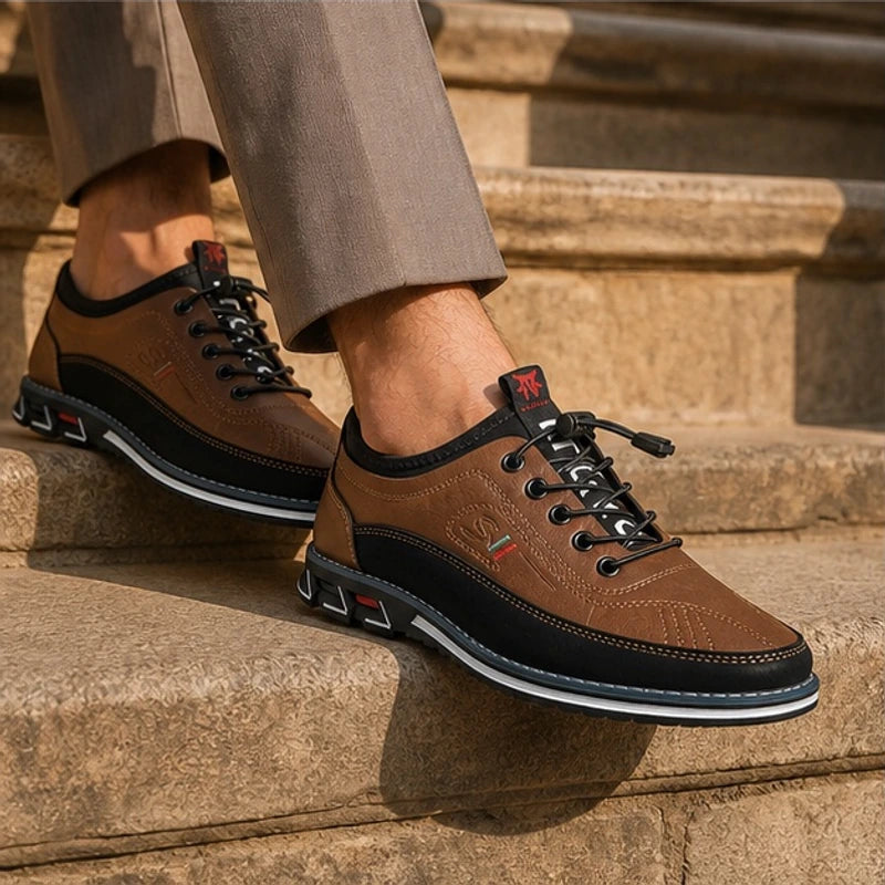 Portman Leather Sneakers - Dark Brown - premium leather - Hendlys - Image 3