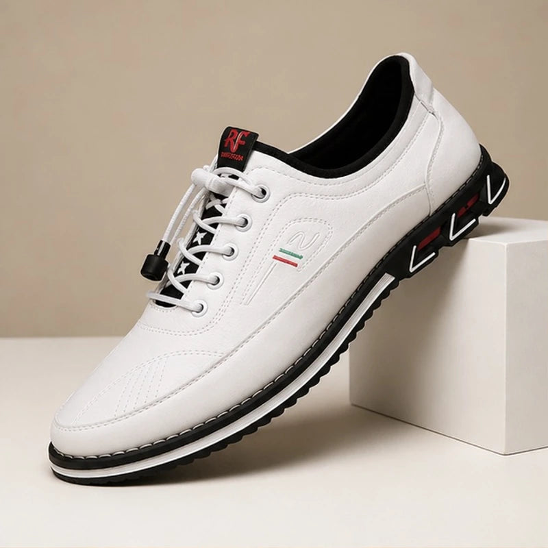 Portman Leather Sneakers - White - Sneakers - Hendlys - Image 1