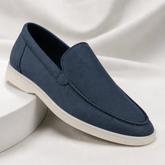 Bexley Hand-Burnished Leather Loafer - Navy - Loafers - Hendlys - Image 1