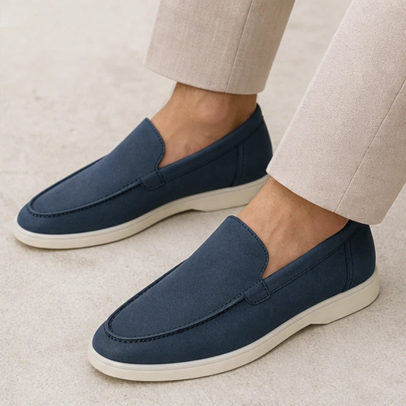 Bexley Hand-Burnished Leather Loafer - Navy - leather loafers - Hendlys - Image 4