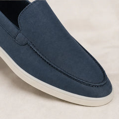 Bexley Hand-Burnished Leather Loafer - Navy - hand-burnished leather - Hendlys - Image 5