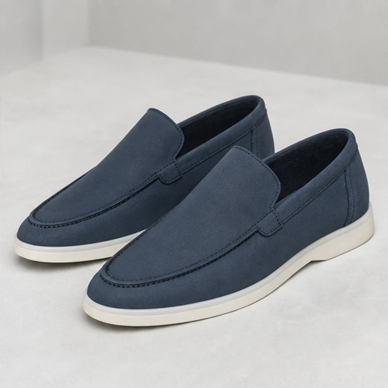 Bexley Hand-Burnished Leather Loafer - Navy - loafers - Hendlys - Image 2
