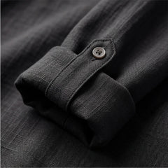 Porto Henley Shirt - Black - men's shirt - Hendlys - Image 1