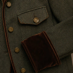 Quintessa Structured Herringbone Jacket - Olive - Product Type: Jackets - Hendlys - Image 4