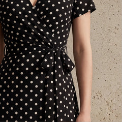 Santorini Maxi Polka Dot Dress - Black - summer dress - Hendlys - Image 6