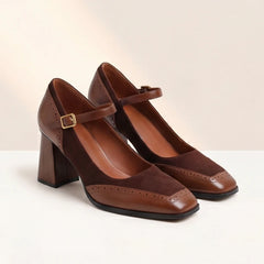 Vilano Duo Heels - Brown - women's heels - Hendlys - Image 1