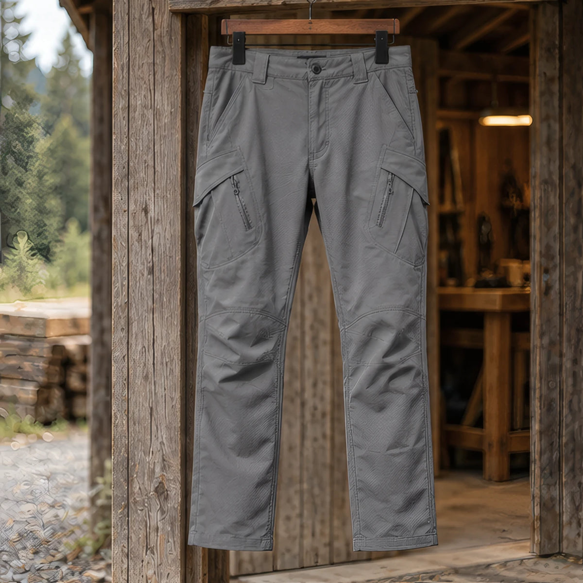 Redford Men's Tactical Cargo Pants - Grey - male - Hendlys - Image 3