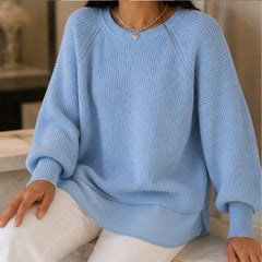 Reina Ribbed Knit Sweater - Blue - Catalog Group: Clothing - Hendlys - Image 2
