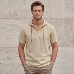 Brighton Hoodie Shirt - Sand - men's shirt - Hendlys - Image 1