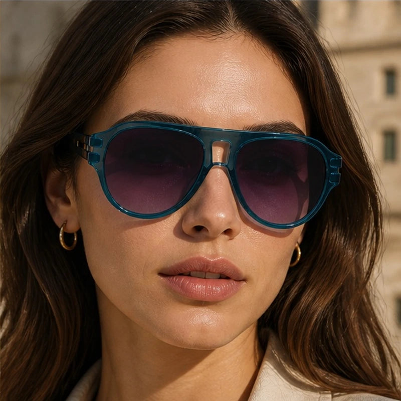 Rialto Shades - Blue Leopard - oversized sunglasses - Hendlys - Image 3