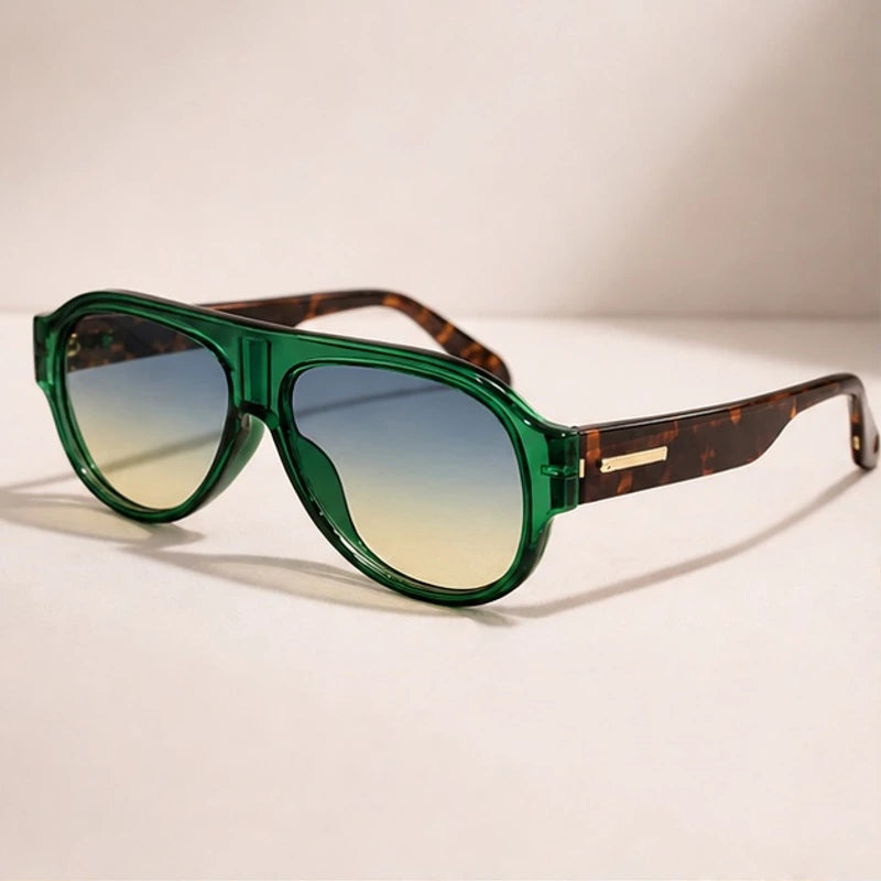 Rialto Shades - Green Leopard - Sunglasses - Hendlys - Image 1
