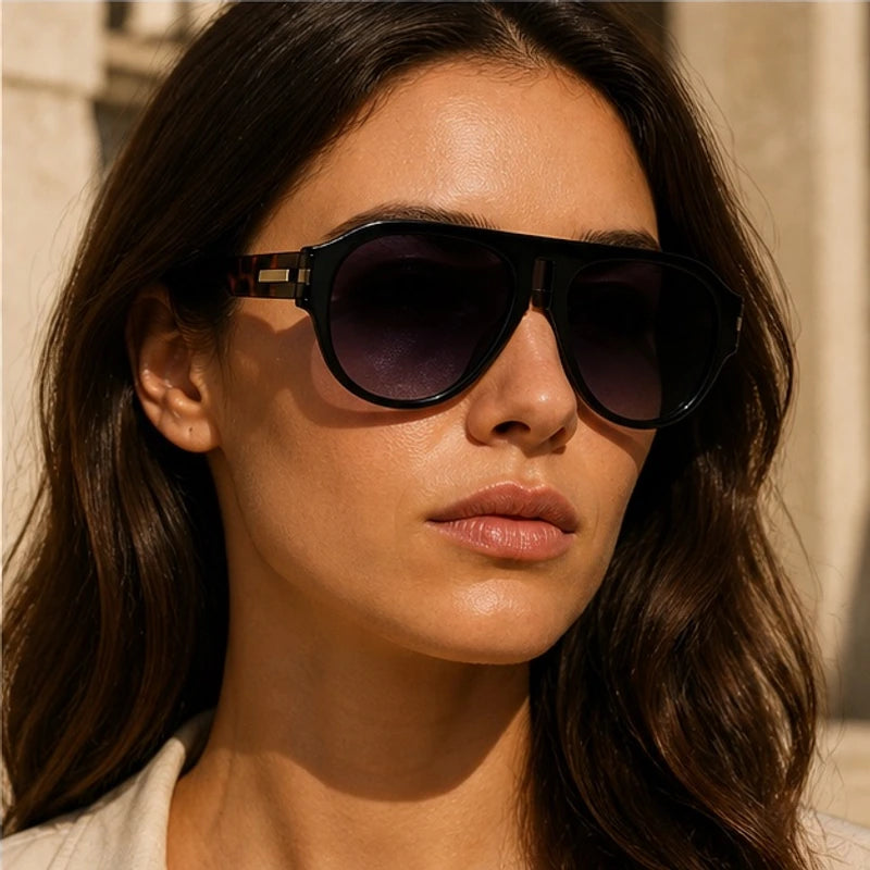 Rialto Shades - Black Leopard - oversized sunglasses - Hendlys - Image 3