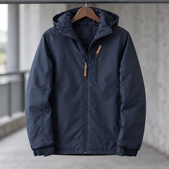 Ridgewell Men's Hooded Shell Jacket – Water-Resistant & Windproof - Navy - Sports & Outdoors - Hendlys - Image 2