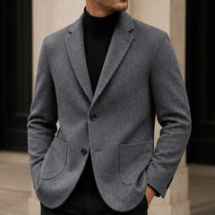Rochefort Single-Breasted Wool Coat - Gray - Outerwear > Coats > Wool Coats - Hendlys - Image 1