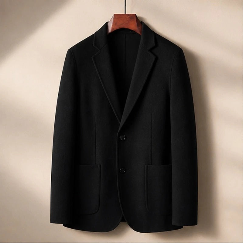 Rochefort Single-Breasted Wool Coat - Black - Outerwear > Coats > Wool Coats - Hendlys - Image 2