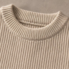 Ronan Men's Rib-Knit Crewneck Sweater - Beige - male - Hendlys - Image 3
