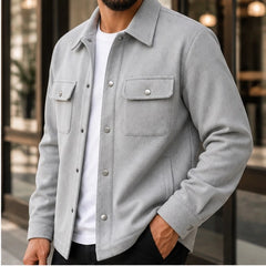 Rothwell Relaxed Shirt Jacket - Charcoal Gray - Men's Clothing > Outerwear > Shirt Jackets - Hendlys - Image 1