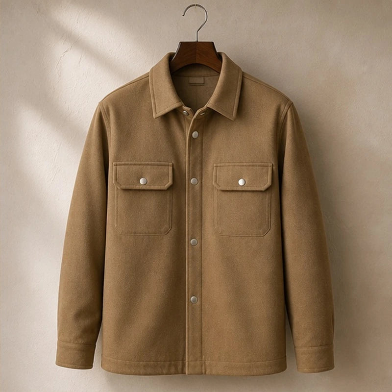 Rothwell Relaxed Shirt Jacket - Warm Khaki - Department: Men - Hendlys - Image 3