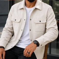 Rothwell Relaxed Shirt Jacket - Soft Off-white - Catalog Group: Clothing - Hendlys - Image 2