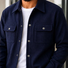 Rothwell Relaxed Shirt Jacket - Deep Navy - Catalog Group: Clothing - Hendlys - Image 2