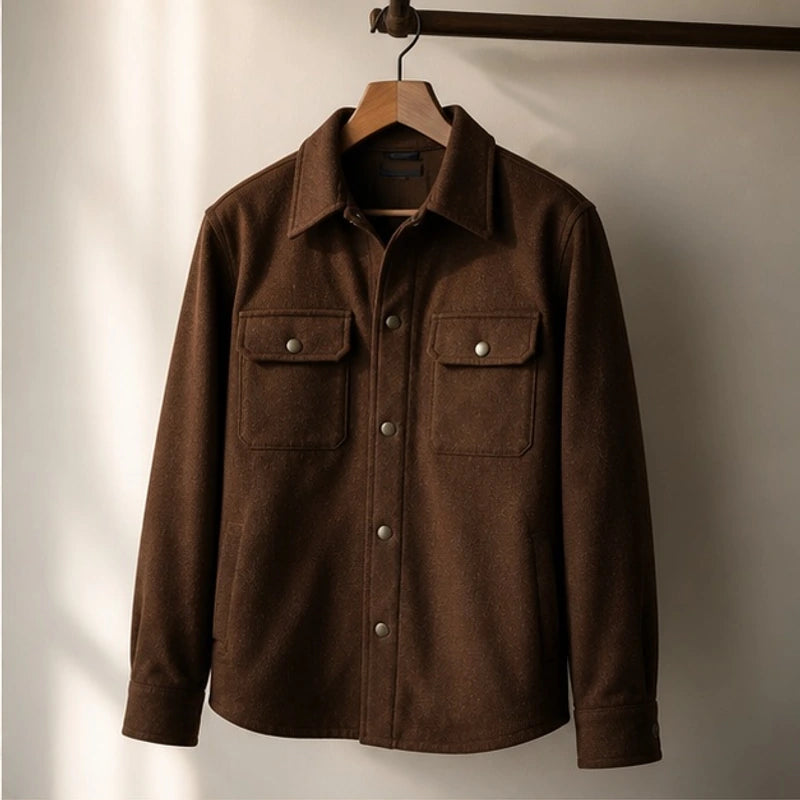 Rothwell Relaxed Shirt Jacket - Rich Coffee - Product Type: Jackets - Hendlys - Image 4