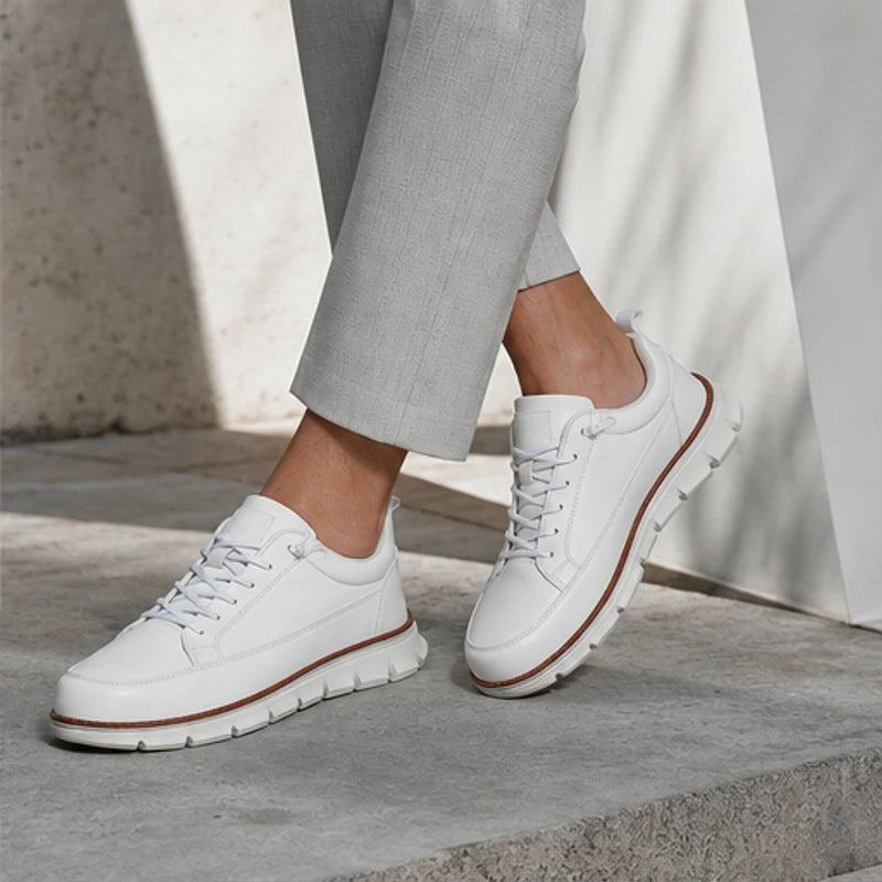 Rowan Court Leather Sneaker - White - leather sneaker - Hendlys - Image 3