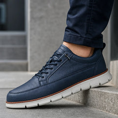 Rowan Court Leather Sneaker - Blue - men's sneakers - Hendlys - Image 2